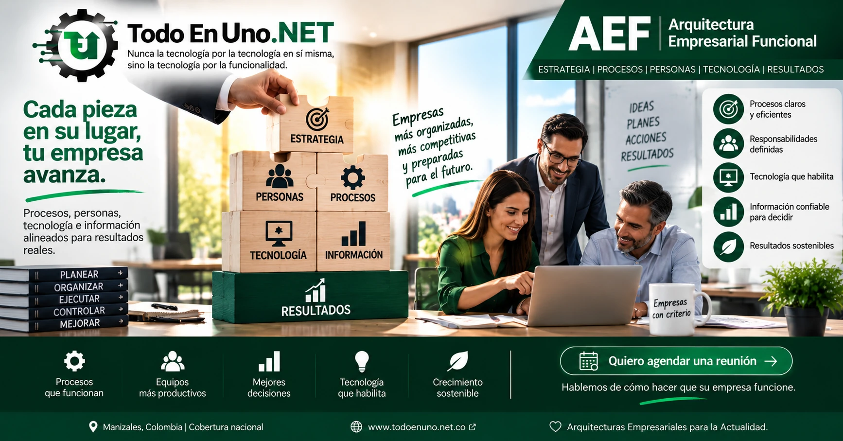 Comparación entre una empresa improvisada y una empresa con arquitectura empresarial funcional