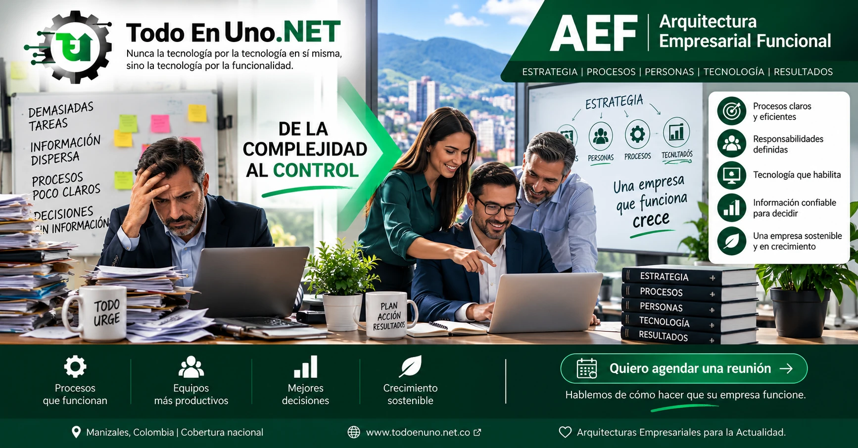 Dependencia del gerente y procesos empresariales desconectados